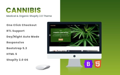 Cannibis - Tema Shopify 2.0 medico, CBD, cannabis e biologico