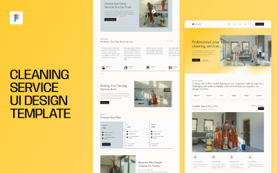 Cleaning Service UI Design Web Template