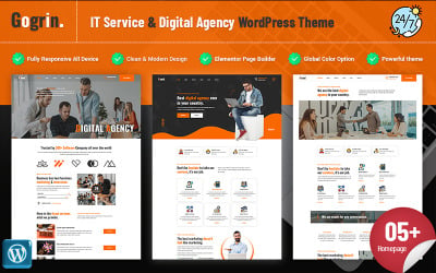 Gogrin - Tema WordPress de serviço de TI e agência digital