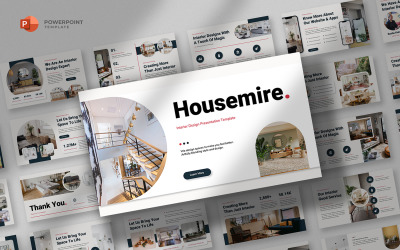 Housemire - modelo de Powerpoint de design de interiores