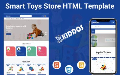 Kiddos - HTML-шаблон магазину розумних іграшок