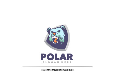 Logo della mascotte polare per i giochi