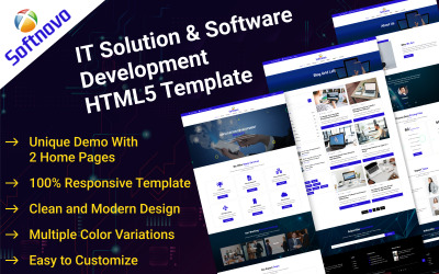Softnovo – HTML5-Vorlage für IT-Lösungen und Softwareentwicklung