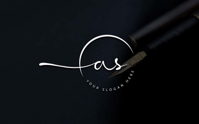 Calligrafia Studio Style AS Letter Logo Design