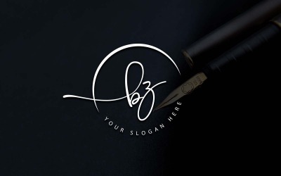 Дизайн логотипу студії каліграфії BZ лист