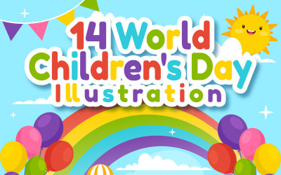 14 Ilustração do Dia Mundial da Criança