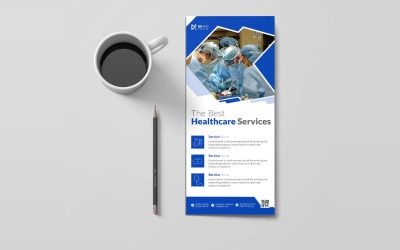Šablona karty lékařského stojanu s plochým designem