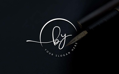 Style de studio de calligraphie PAR lettre Logo Design