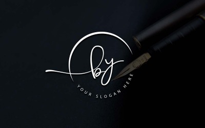 Style de studio de calligraphie PAR lettre Logo Design