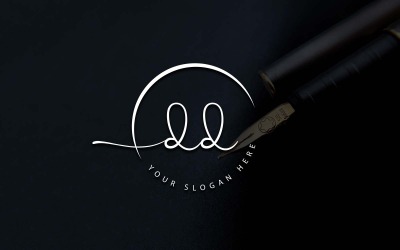 Calligraphy Studio Style DD Letter Logo Design