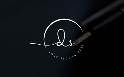 Calligraphy Studio Style DS Letter Logo Design