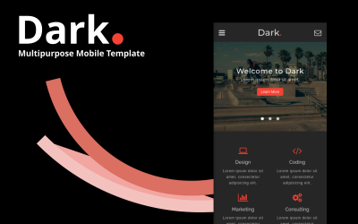 Dark - Çok Amaçlı Mobil Web Sitesi Şablonu