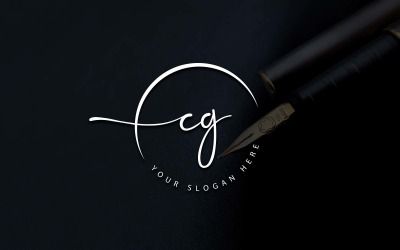 Дизайн логотипа студии каллиграфии в стиле CG Letter
