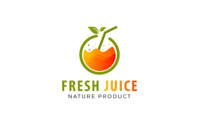 Ilustracja logo marki świeżego soku