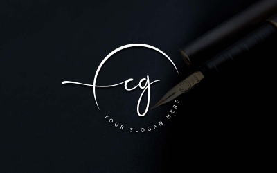 Kaligrafi Stüdyosu Tarzı CG Harf Logo Tasarımı
