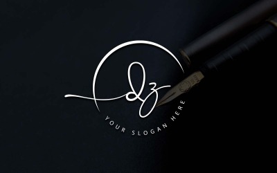 Kaligrafi Stüdyosu Tarzı DZ Harfi Logo Tasarımı