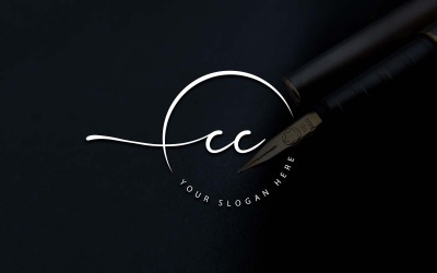 Projekt logo litery CC w stylu Studio kaligrafii