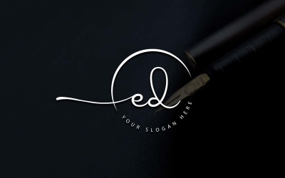 Дизайн логотипу студії каліграфії ED лист