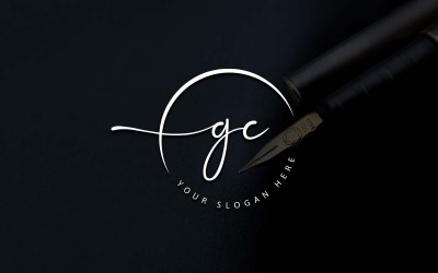 Дизайн логотипу студії каліграфії GC лист
