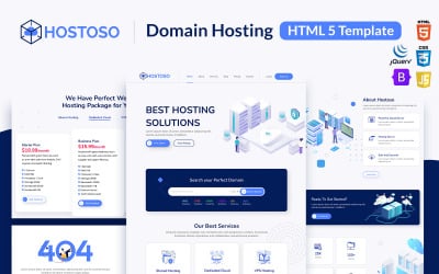 HOSTOSO - Hosting &amp;amp; Webhosting Service HTML5 Website