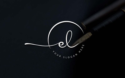 Kaligrafi Stüdyosu Tarzı EL Harfi Logo Tasarımı