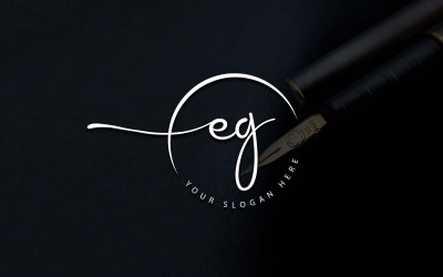 Kalligrafie-Studio-Stil, EG-Letter-Logo-Design