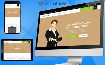 NettaLaw - Il modello HTML5 reattivo Bootstrap per avvocato automobilistico