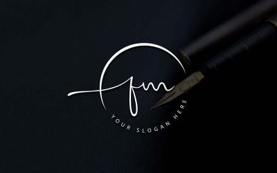 Projekt logo listu FM w stylu Studio Kaligrafii