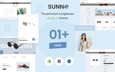 Sunno - Shopify-temat för premiumsolglasögon