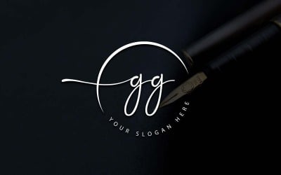 Дизайн логотипу студії каліграфії GG лист