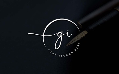 Дизайн логотипу студії каліграфії GI лист