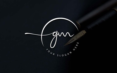Дизайн логотипу студії каліграфії GM лист