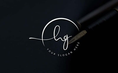 Kaligrafické Studio styl HG dopis Logo Design