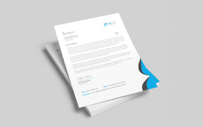 Modèle de papier à en-tête moderne d&amp;#39;entreprise