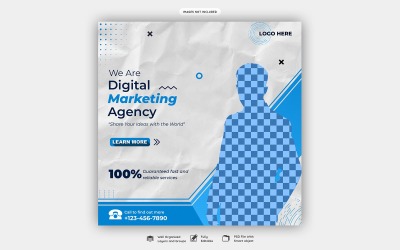 Agencia de marketing digital Redes sociales Modelo PSD