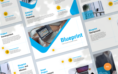 Blueprint - Presentation av projektförslag Google Slides