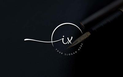 Kaligrafické Studio Styl IX Písmeno Logo Design