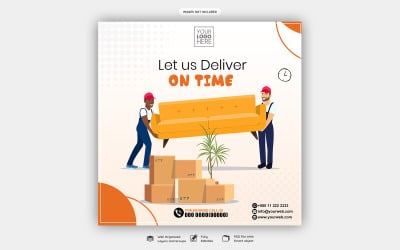 Moving Company Social Media Template Design