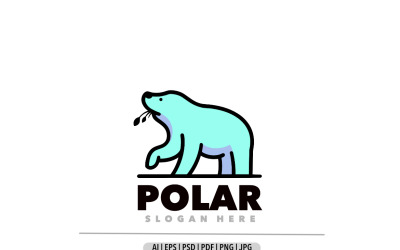 Polar eenvoudig ontwerp logo sjabloon