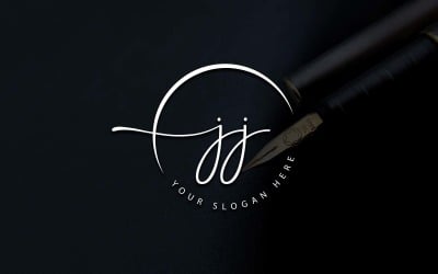 Calligraphy Studio Style JJ Letter Logo Design