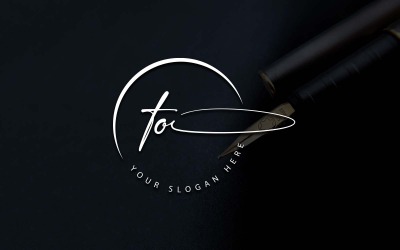 Calligraphy Studio Style TO Letter Logo Design
