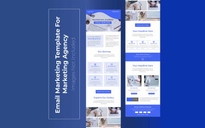 Layout do modelo de marketing por e-mail corporativo