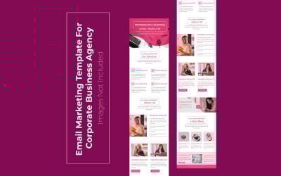 Marketingová agentura Email Newsletter šablona
