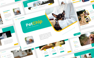 PetChip — szablon programu PowerPoint dotyczący opieki nad zwierzętami