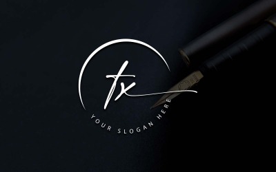 Projektowanie logo w stylu studio kaligrafii TX