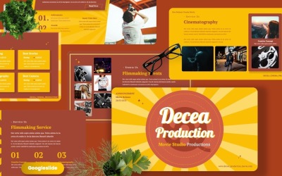 Decea - Filmová produkce Googleslide šablona