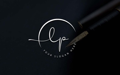 Kalligrafi Studio Style LP Letter Logotypdesign