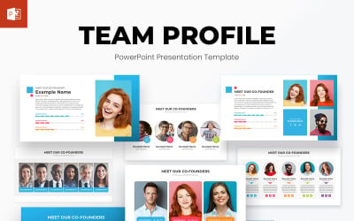 Modello di presentazione PowerPoint del profilo del team di gestione