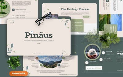 Pinaus - Ekologi &amp;amp; Miljö Powerpoint-mall