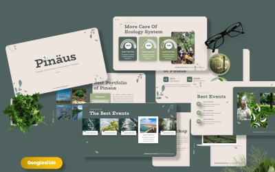 Pinaus – Googleslide-Vorlage für Ökologie und Umwelt